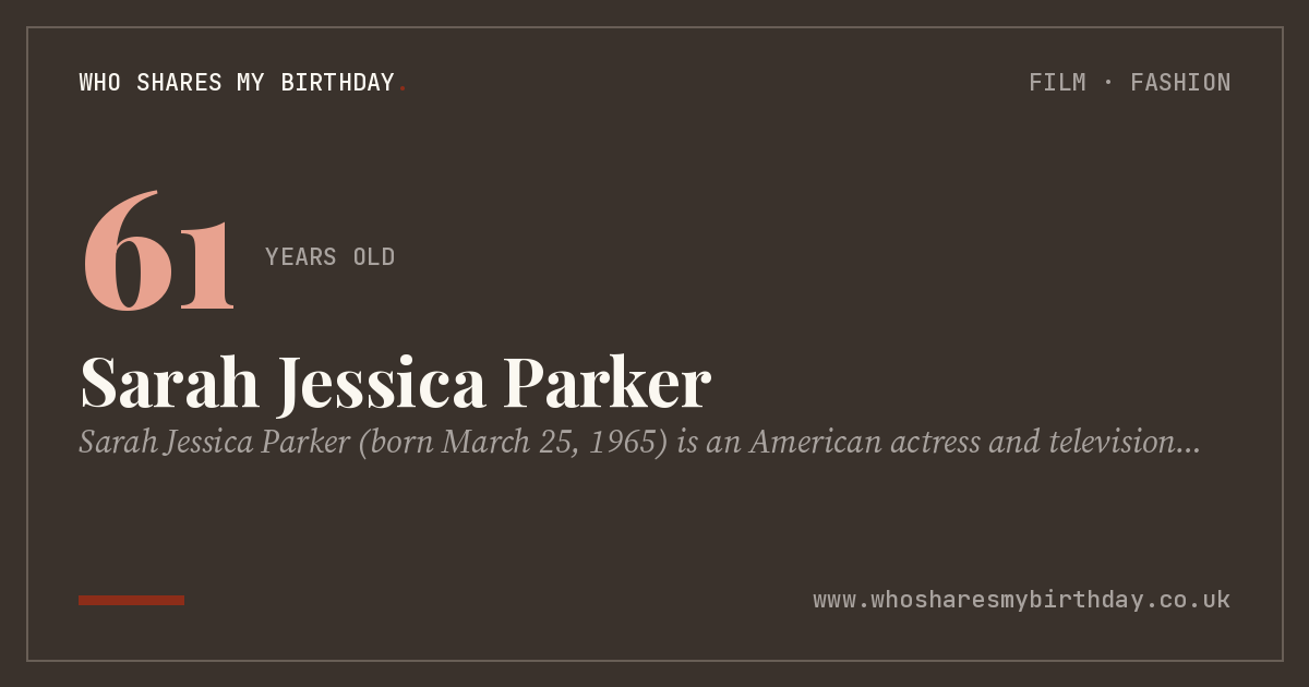 Sarah Jessica Parker