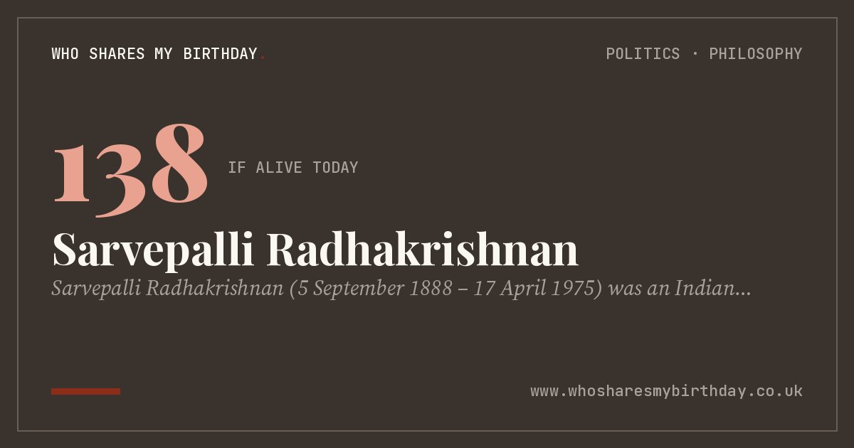 Sarvepalli Radhakrishnan