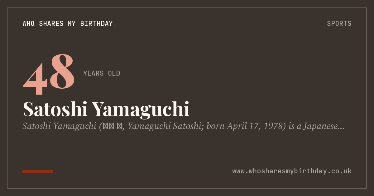 Satoshi Yamaguchi