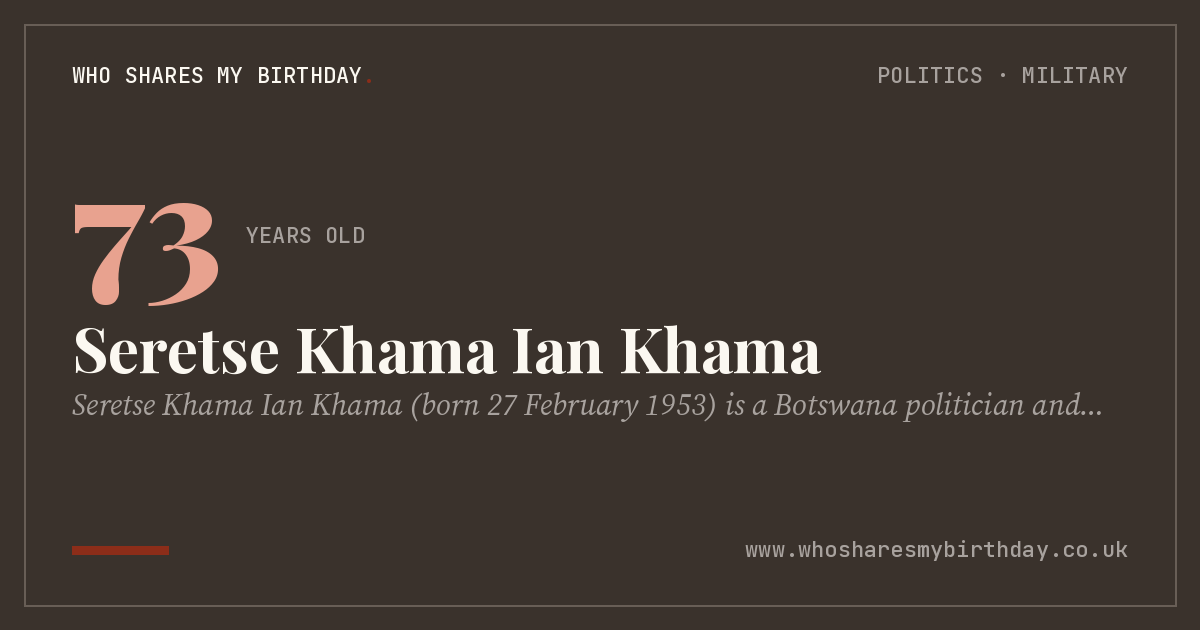 Seretse Khama Ian Khama