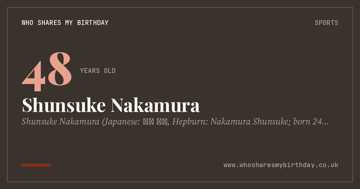 Shunsuke Nakamura