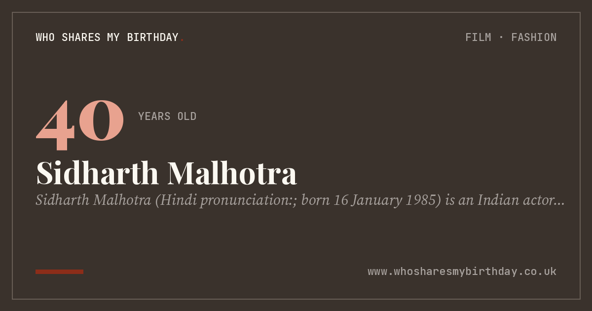 Sidharth Malhotra