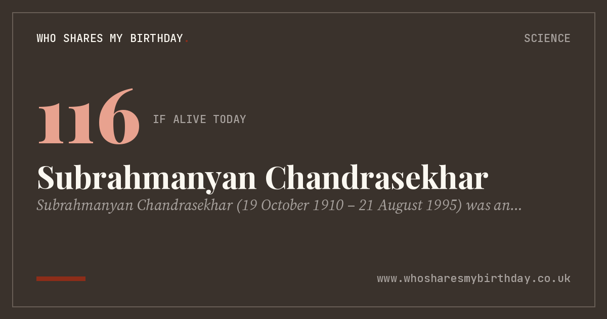Subrahmanyan Chandrasekhar