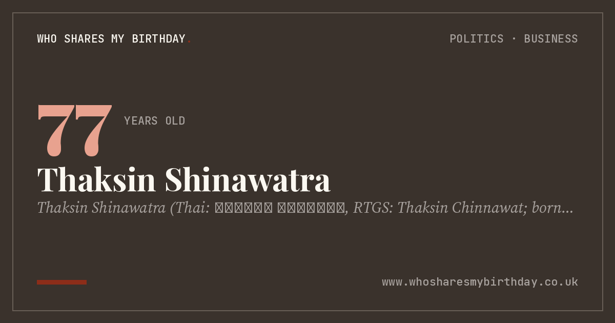 Thaksin Shinawatra