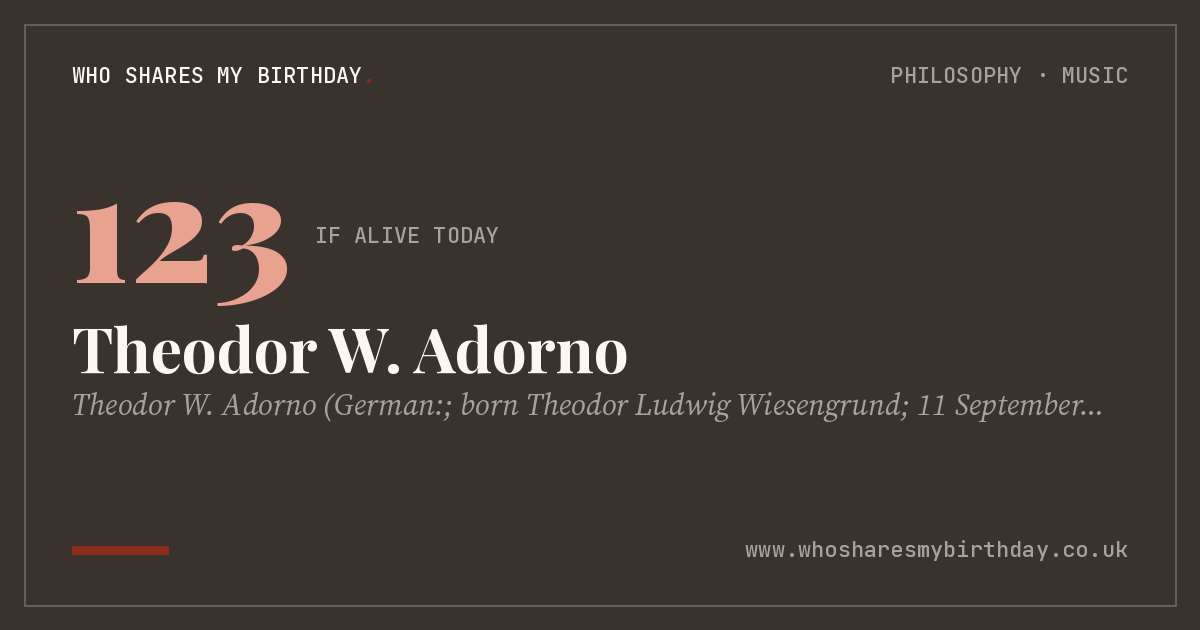 Theodor W. Adorno