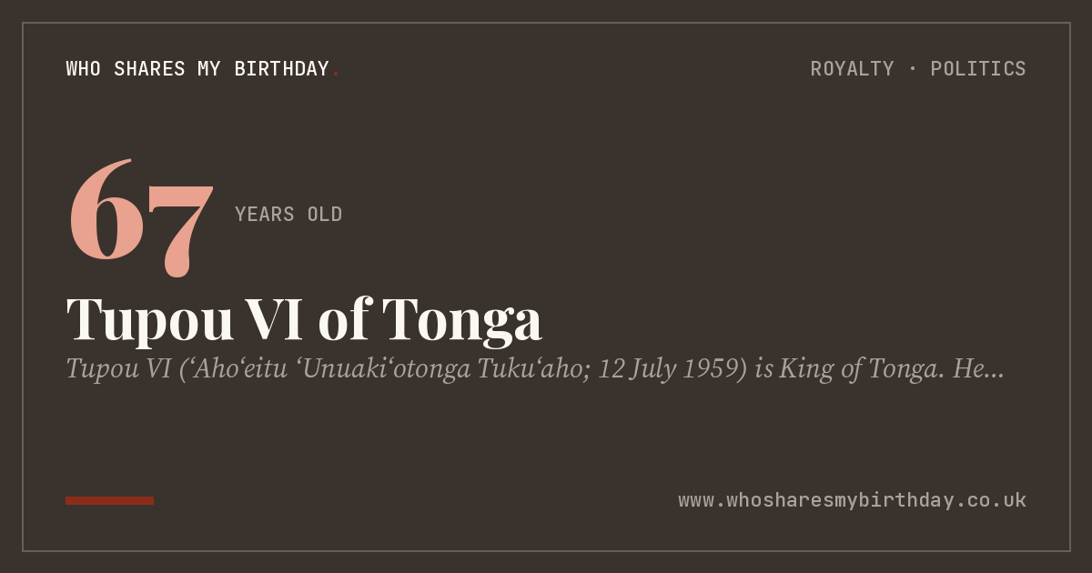 Tupou VI of Tonga