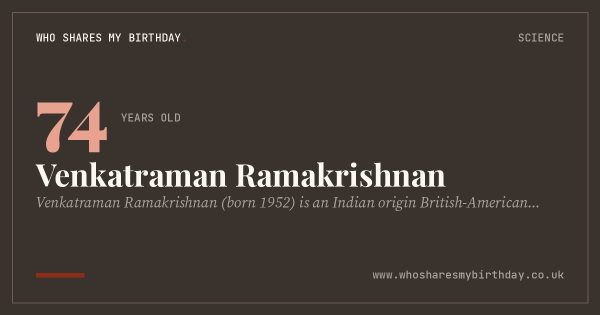 Venkatraman Ramakrishnan