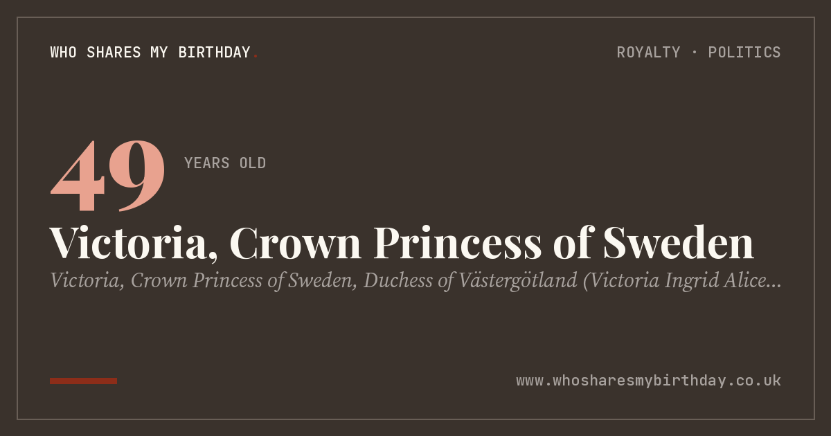 Victoria, Crown Princess of Sweden