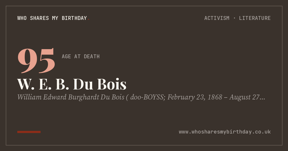 W. E. B. Du Bois