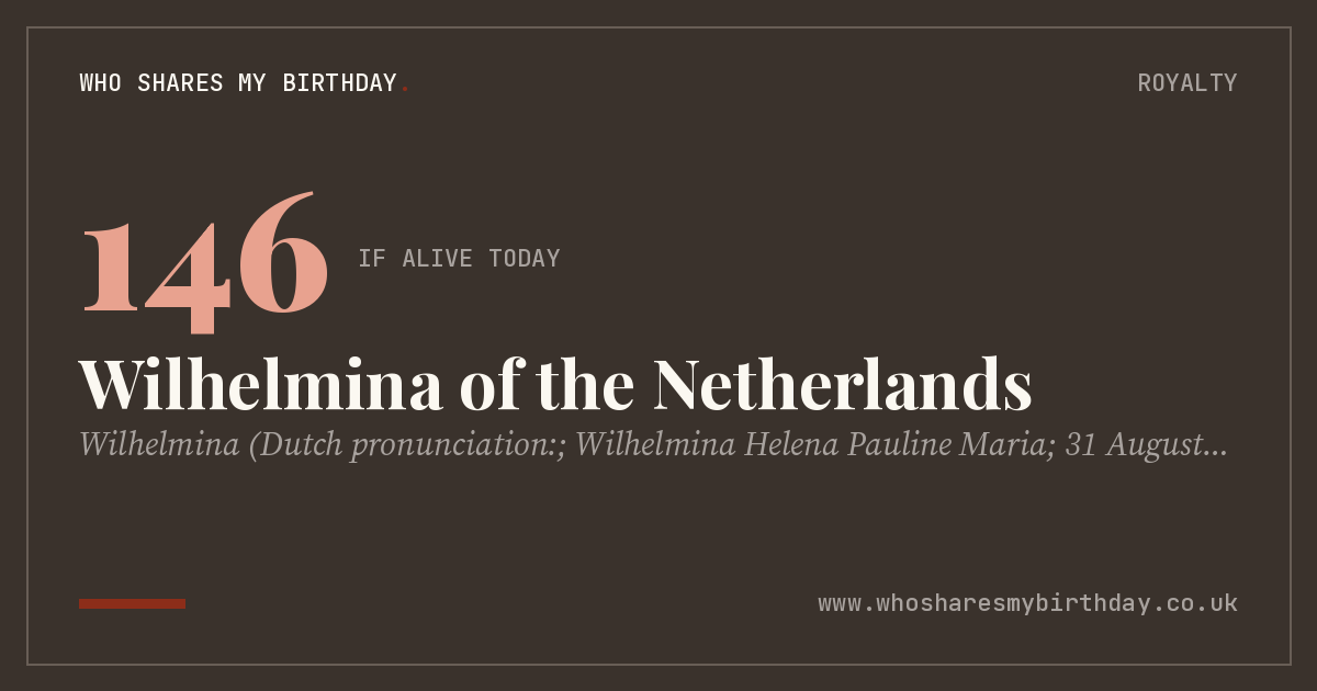 Wilhelmina of the Netherlands