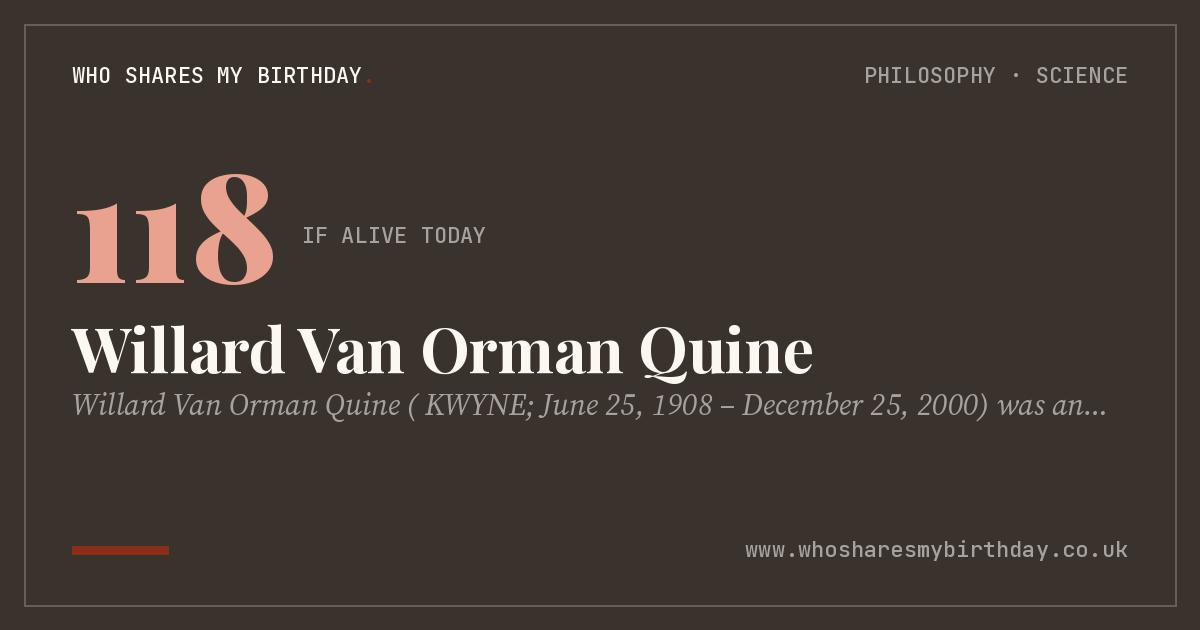 Willard Van Orman Quine