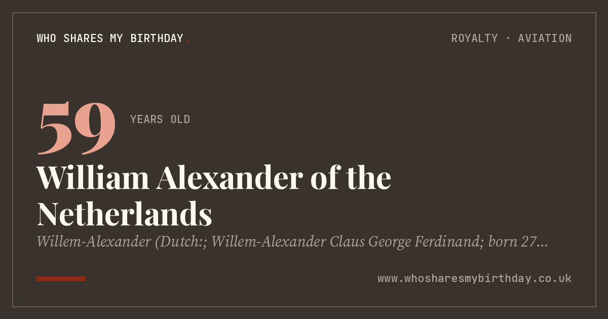William Alexander of the Netherlands