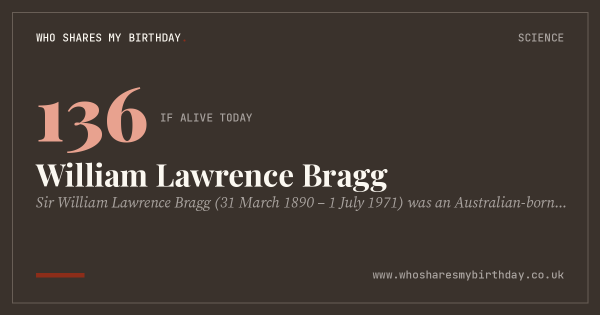 William Lawrence Bragg