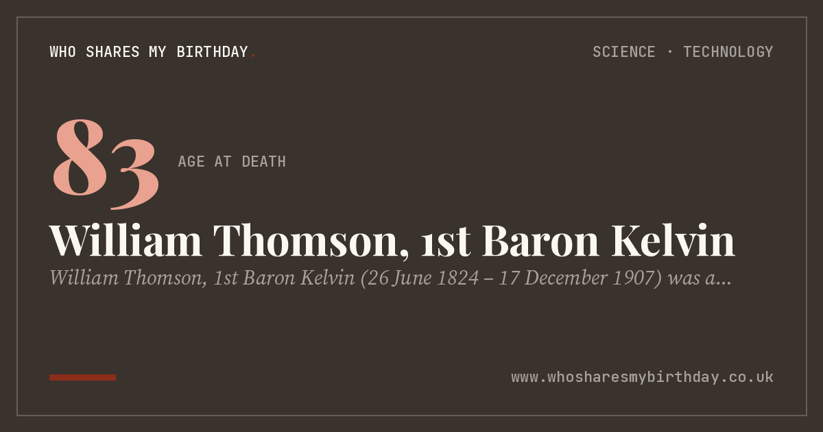 William Thomson, 1st Baron Kelvin