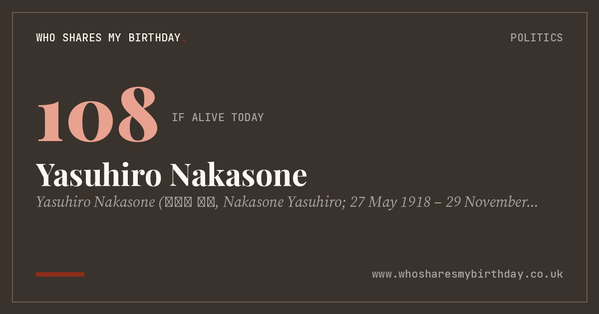 Yasuhiro Nakasone