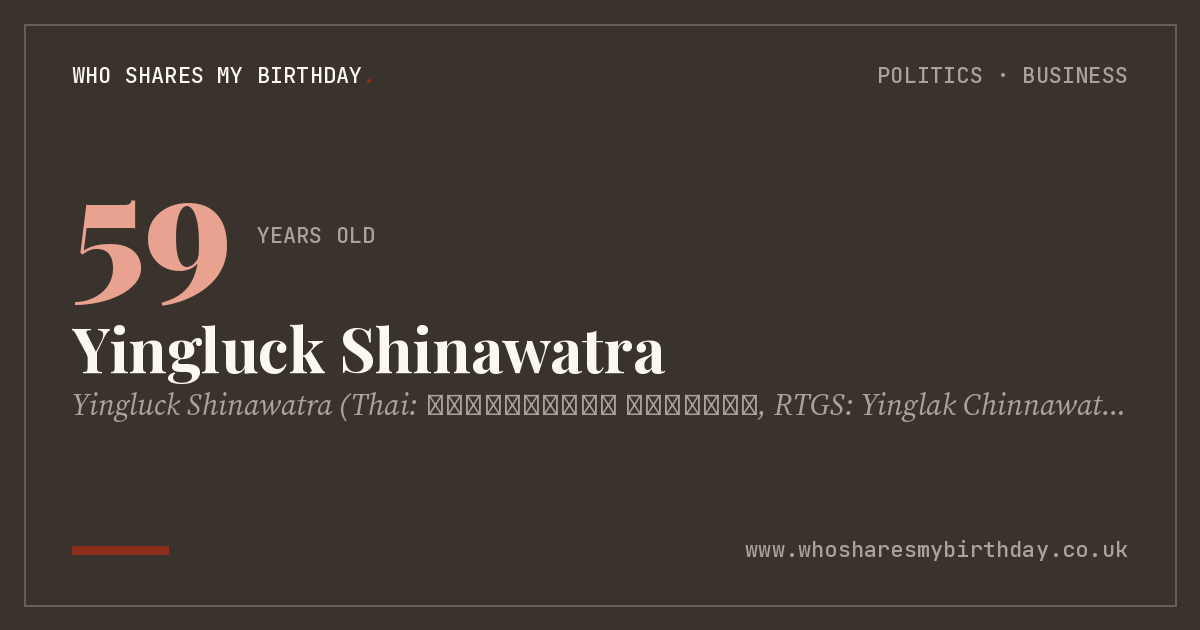 Yingluck Shinawatra